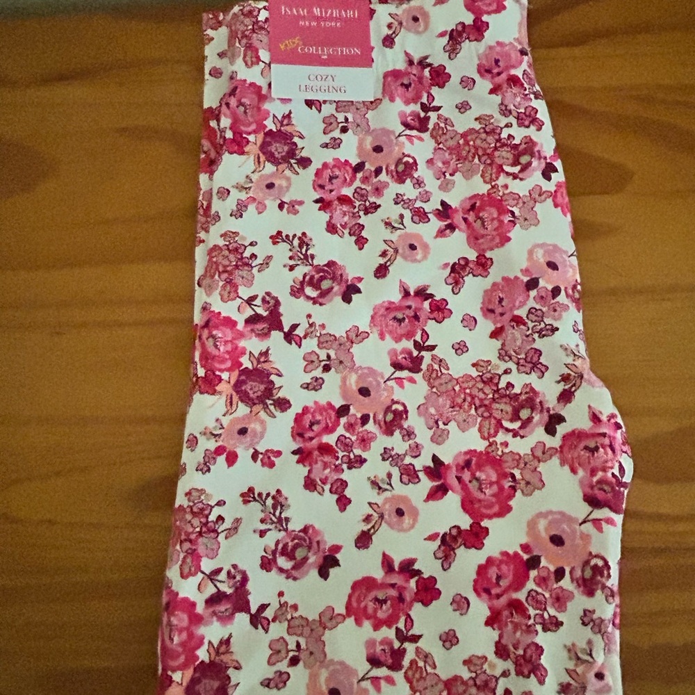Isaac Mizrahi Girls Floral Pink Leggings
